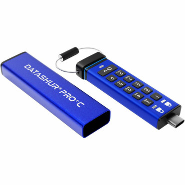 iStorage datAshur PRO+C 128 GB USB 3.2 (Gen 1) Type C Flash Drive - 128 GB - USB 3.2 (Gen 1) Type C - 310 MB/s Read Speed - 246 MB/s - (IS-FL-DA3C-256-128)
