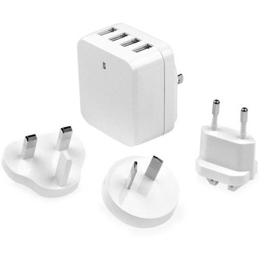 StarTechcom_Travel_USB_Wall_Charger_-_4_Port_-_White_-_Universal_Travel_Adapter_-_International_Power_Adapter_-_USB_Charger_-_120_V_V_USB4PACWH StarTechcom_Travel_USB_Wall_Charger_-_4_Port_-_White_-_Universal_Travel_Adapter_-_International_Power_Adapter_-_USB_Charger_-_120_V_V_USB4PACWH