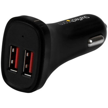 StarTechcom_Dual_Port_USB_Car_Charger_-_Black_-_High_Power_24W48A_-_2_port_USB_Car_Charger_-_Charge_two_tablets_at_once_-_12_V_DC_USB2PCARBKS