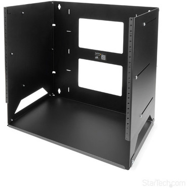 StarTechcom_8U_Open_Frame_Wall_Mount_Network_Rack_w_Built_in_Shelf_-_2-Post_Adjustable_Depth_12_to_18_Equipment_Rack_-_752lbs_-_WALLSHELF8U