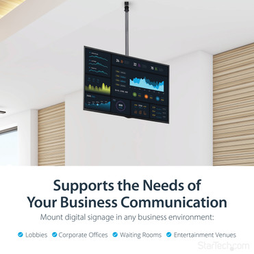 StarTechcom_Ceiling_TV_Mount_-_82_to_98_Long_Pole_-_Full_Motion_-_for_32_to_75_Displays_-_Pull_Down_TV_Mount_FPCEILPTBLP_-_TV_FPCEILPTBLP StarTechcom_Ceiling_TV_Mount_-_82_to_98_Long_Pole_-_Full_Motion_-_for_32_to_75_Displays_-_Pull_Down_TV_Mount_FPCEILPTBLP_-_TV_FPCEILPTBLP