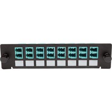 Tripp_Lite_High-Density_Fiber_Adapter_Panel_MMFSMF_8_LC_Duplex_Connectors_Black_-_8_Ports_-_8_x_Duplex_-_Black_-_Wall_Mountable_N492-08D-LC