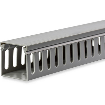 StarTechcom Server Rack Cable Management - 2x2in - Open Slot Network  Data Cable Raceway - Finger Duct Cable Management w Cover - AD2X2