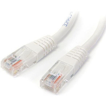 StarTechcom 25 ft White Molded Cat5e UTP Patch Cable - Category 5e - 25 ft - 1 x RJ-45 Male - 1 x RJ-45 Male - White M45PATCH25WH