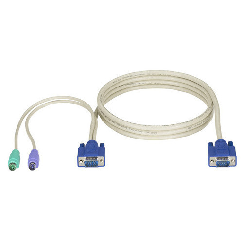 Black Box KVM Cable - 6 ft KVM Cable - First End: 1 x 15-pin HD-15 Male VGA - Second End: 1 x 15-pin HD-15 Male VGA, Second End: 2 x - (Fleet Network)