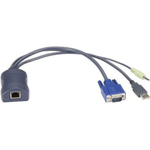 Black Box ServSwitch CX Server Access Module, USB with Audio - Mini-phone/RJ-45/USB/VGA for KVM Switch - 164 ft - 1 x RJ-45 Female - 1 (Fleet Network)