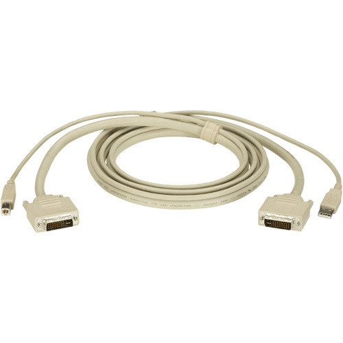 Black Box ServSwitch DVI Cable, 15-ft. (4.5-m) - 15 ft DVI/USB Video/Data Transfer Cable for Video Device - First End: 1 x DVI-I Male (Fleet Network)