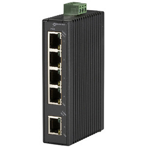 Black Box Hardened Mini Industrial Switch - 5 Ports - Fast Ethernet - 10100Base-TX - TAA Compliant - 2 Layer Supported - Power Supply LBH120A-H