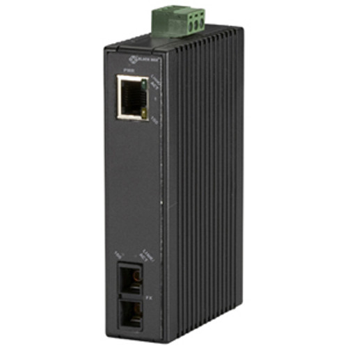 Black Box Hardened Mini Industrial Media Converter - 1 x Network (RJ-45) - 1 x SC Ports - 1000Base-X - External (Fleet Network)