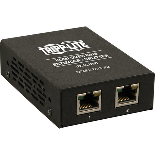 Tripp Lite B126-002 2-Port HDMI over Cat5Cat6 ExtenderSplitter - 1 Input Device - 200 ft 60960 mm Range - 2 x Network RJ-45 - 1 B126-002