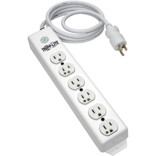 Tripp Lite Power Strip 120V AC - NEMA 5-15P - 6 NEMA 5-15R Hospital Grade - 183m PS-606-HG