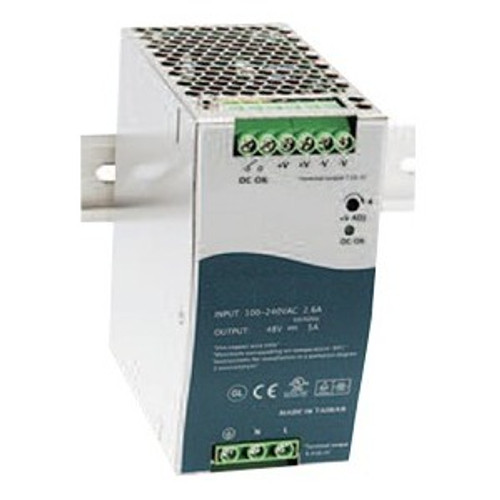 Transition Networks 48 VDC Industrial Power Supply - 110 V AC, 220 V AC Input Voltage (Fleet Network)