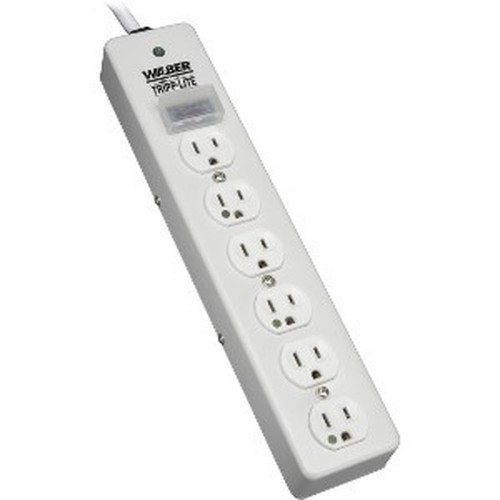 Tripp Lite SPS606HGRA 6-Outlets Surge Suppressor - 6 x NEMA 5-15R - 180 kVA - 1050 J - 125 V AC Input - 125 V AC Output SPS606HGRA