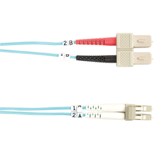 Black Box 10-GbE 50-Micron Multimode Value Line Patch Cable, SC-LC, 1-m (3.2-ft.) - 3.3 ft Fiber Optic Network Cable for Network - 2 x (Fleet Network)