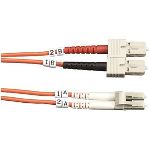 Black Box Fiber Optic Duplex Patch Network Cable - 32.8 ft Fiber Optic Network Cable for Transceiver, Switch, Server, Network Device - (Fleet Network)