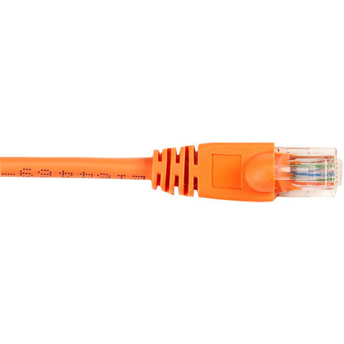 Black Box CAT6 Value Line Patch Cable, Stranded, Orange, 1-ft. (0.3-m) - 1 ft Category 6 Network Cable for Network Device - First End: (Fleet Network)