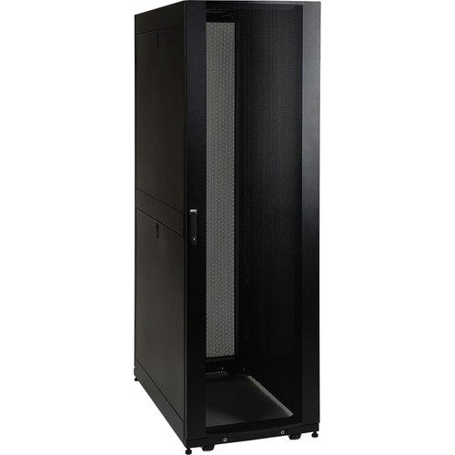 Tripp Lite SmartRack SR42UB1032 Rack Cabinet - 19" (482.60 mm) 42U Wide - Black - 1020.58 kg x Dynamic/Rolling Weight Capacity - kg x (Fleet Network)