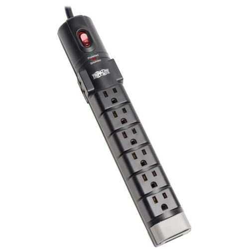 Tripp Lite Protect It TLP806TEL 8 Outlets Surge Suppressor - 8 x NEMA 5-15R - 180 kVA - 2160 J - 120 V AC Input - Cable TLP806TEL