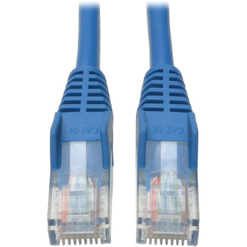 Tripp Lite 100-ft Cat5e 350MHz Snagless Molded Cable RJ45 MM - Blue - 100 ft Category 5e Network Cable for Network Device - First N001-100-BL