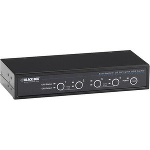 Black Box ServSwitch DT DVI with Bidirectional Audio 4-Port - 4 Computers - 1 Local Users - 1920 x 1200 - 8 x USB - 5 x DVI - KV9634A