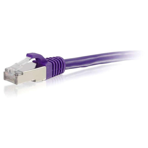 C2G 14ft Cat6 Snagless Shielded (STP) Network Patch Cable - Purple - Category 6 for Network Device - Patch Cable - 14 ft - 1 x RJ-45 - (Fleet Network)