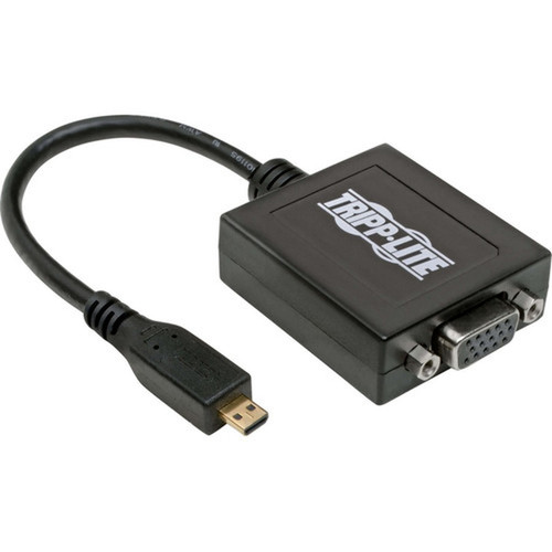 Tripp Lite Micro HDMI to VGA Adapter Converter with Audio Smartphone  Tablet  Ultrabook - 6 HDMIMini-phoneVGA AV Cable for Video P131-06N-MICROA