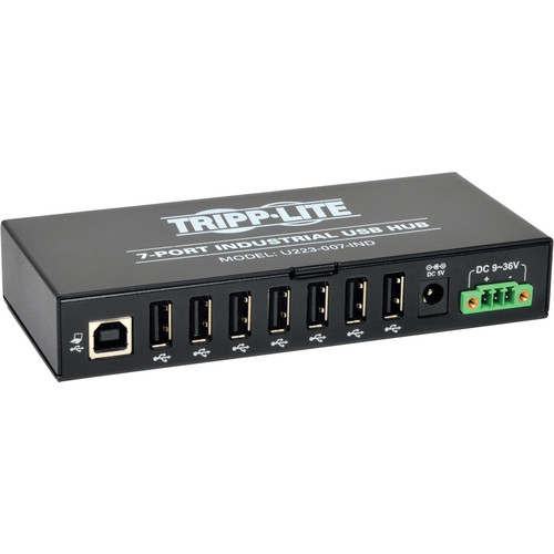 Tripp Lite 7-Port Industrial USB 2.0 Hub with 15kV ESD Immunity - USB - External - 7 USB Port(s) - 7 USB 2.0 Port(s) (Fleet Network)