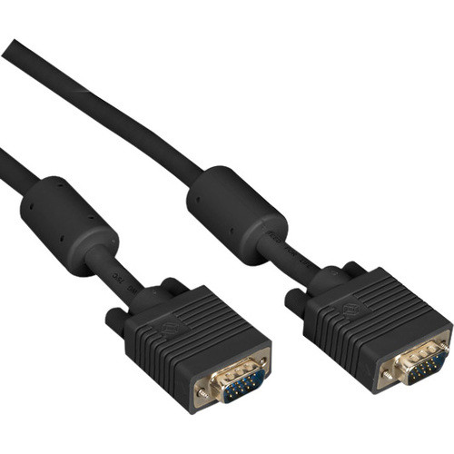 Black Box VGA Video Cable with Ferrite Core, Black, Male/Male, 20-ft. (6.0-m) - 20 ft VGA Video Cable for Video Device, Monitor - End: (Fleet Network)