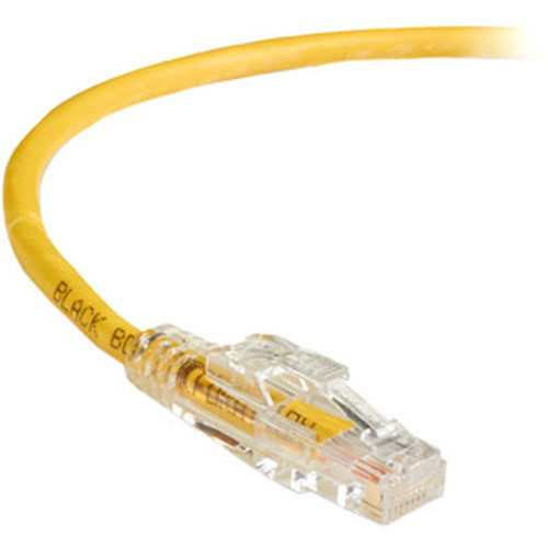 Black Box GigaTrue 3 CAT6 550-MHz Lockable Patch Cable (UTP), Yellow, 5-ft. (1.5-m) - 5 ft Category 6 Network Cable for Network Device (Fleet Network)