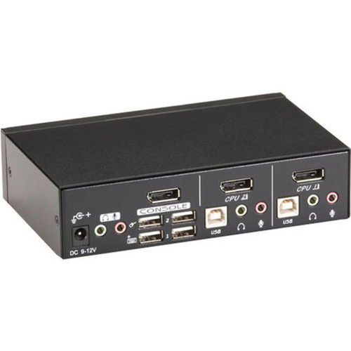 Black Box ServSwitch KVM Switch DT DisplayPort with USB and Audio 2-Port - 2 Computers - 1 Local Users - 2560 x 1600 - 6 x USB - KV9702A