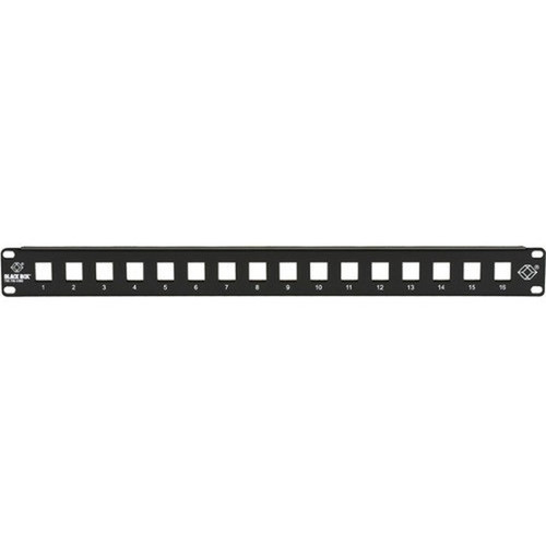 Black Box GigaStation2 High-Density Multimedia Patch Panel 16-Port 1U - 16 - 16 Ports - 1U High - Rack-mountable JPMT1016A