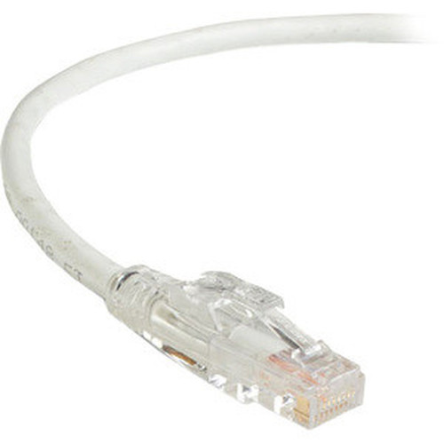 Black Box GigaTrue 3 CAT6 550-MHz Lockable Patch Cable UTP White 6-ft 18-m - 6 ft Category 6 Network Cable for Network Device C6PC70-WH-06