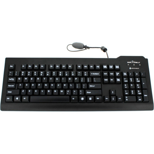 Seal Shield Silver Seal Glow Medical Grade Keyboard - Cable Connectivity - USB Interface - 104 Key - English French - PC Mac - SSKSV207G