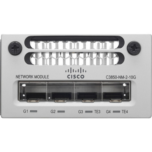 Cisco C3850-NM-2-10G Network Module - For Data Networking Optical Network - 2 x SFP mini-GBICSFP  2 x SFP mini-GBIC 4 x Slots C3850-NM-2-10G-RF