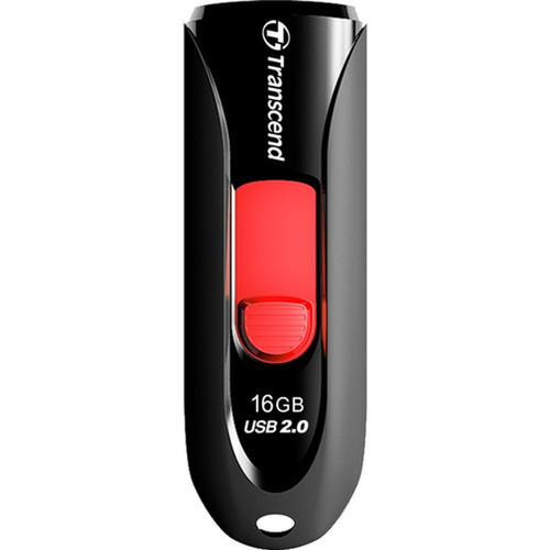 Transcend 16GB JetFlash 590 USB 20 Flash Drive - 16 GB - USB 20 - Red - Retractable Capless LED Indicator TS16GJF590K