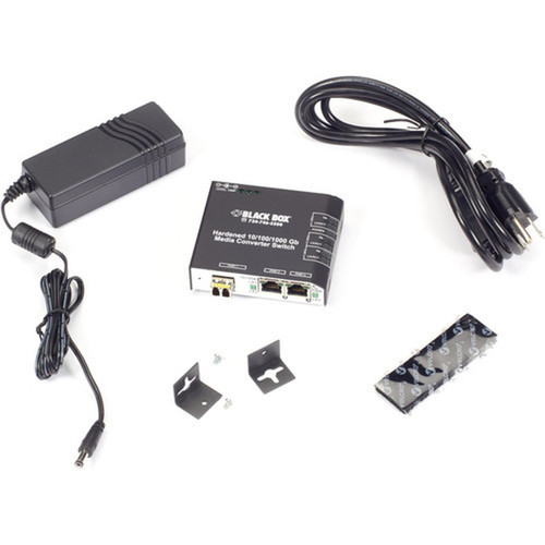 Black Box LBH2001A-H-LX TransceiverMedia Converter - 2 x Network RJ-45 - 1 x LC Ports - Single-mode - Gigabit Ethernet - 1000Base-T LBH2001A-H-LX