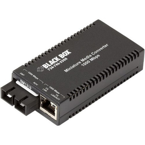 Black Box MultiPower LGC011A-R2 TransceiverMedia Converter - 1 x Network RJ-45 - 1 x SC Ports - 1000Base-LX 1000Base-TX - LGC011A-R2