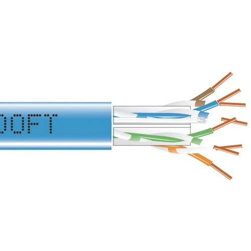 Black Box GigaTrue Cat.6 Network Cable - 1000 ft Category 6 Network Cable for Network Device - Bare Wire - Bare Wire - Blue (Fleet Network)