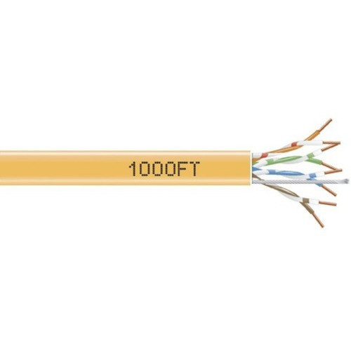 Black Box GigaTrue 550 CAT6 550-MHz Solid Bulk Cable 1000-ft 3048-m PVC Orange - 1000 ft Category 6 Network Cable for Patch - EYN866A-PB-1000