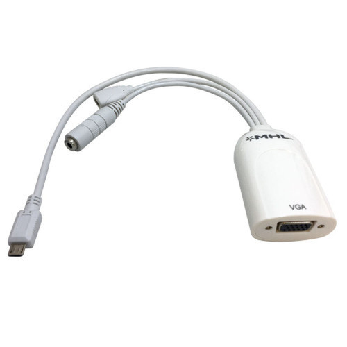 10 inch MHL Micro USB B Male to VGA Female Micro USB B Female  Stereo Female Adapter FN-AD-MHL-03