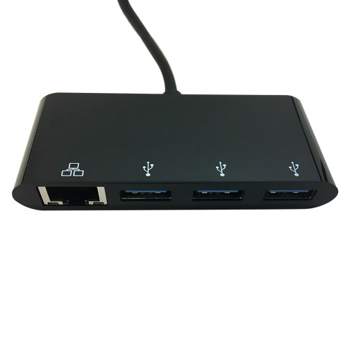 USB 3.1 Type C to 3x USB 3.0 + Gigabit Ethernet Adapter - Black (FN-AD-UC-MP01)