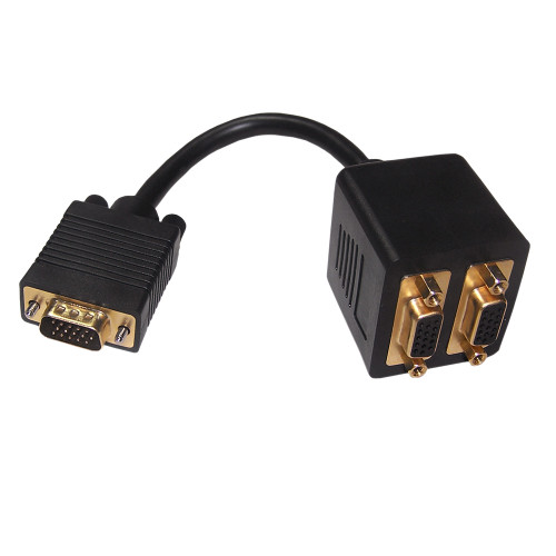 VGA Male to 2x VGA Female Block Splitter Cable (FN-AD-VGA-MFF)