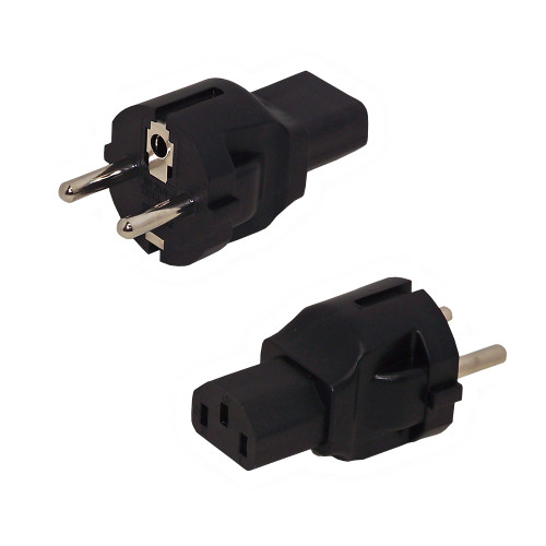 SCHUKO CEE 7/7 (Euro) Male to C13 Power Adapter (FN-PW-AD054)