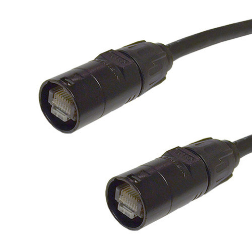 1ft RJ45 Cat5e ethercon heavy duty AV Pro cable - Black FN-CAT5EA-01BK
