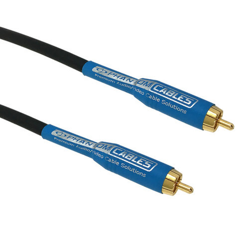 25ft Premium  Digital Coax RCA Male To Male Cable 18AWG FT4 - Black FN-DIG-RCA1-25