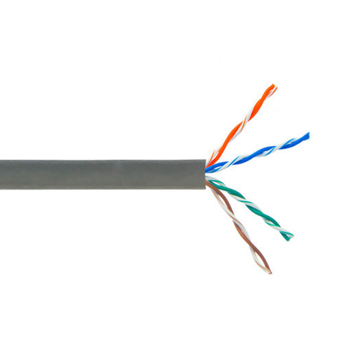 1000ft 4 Pair Cat5e 350MHz Stranded UTP FT4CMR Bulk Cable - Grey FN-BK-C5EST-4GY