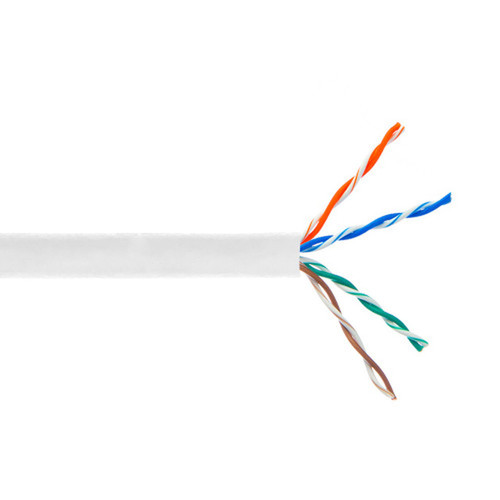 1000ft 4 Pair Cat5e 350MHz Stranded UTP FT4CMR Bulk Cable - White FN-BK-C5EST-4WH