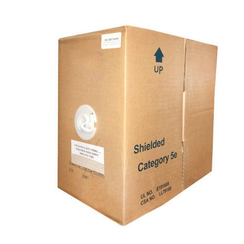 1000ft 4 Pair Cat5e 350MHz Stranded Shielded STP FT4CMR Bulk Cable - White FN-BK-C5EST-4WHS