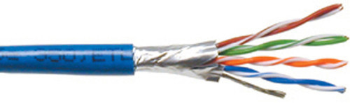 1000ft 4 Pair Cat6 550MHz Stranded Shielded STP FT4CMR Bulk Cable - Blue FN-BK-C6ST-4BLS