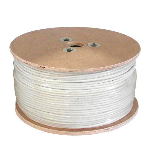 1000ft RG59 BC 20AWG bulk cable, 95% BC braid CMP - White (FN-BK-CXRG59-6)